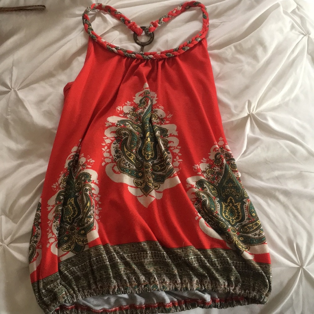 Braided patterned tank top